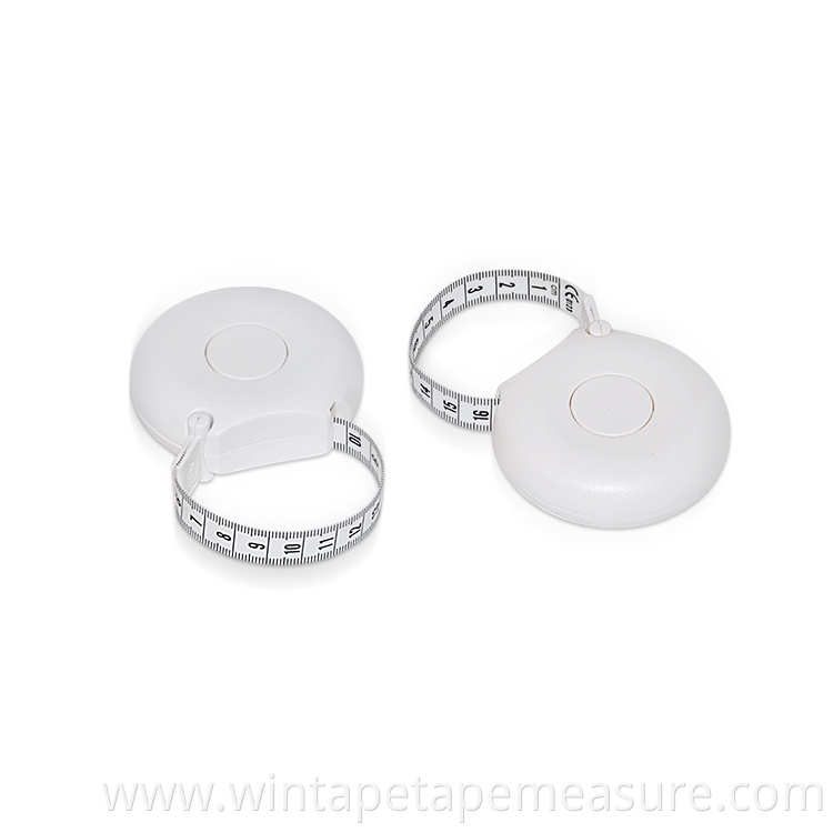 Wholesale Promotional Small 2m Meter Soft Vinyl PVC Fiberglass Retractable Waist Body Measuring Tape